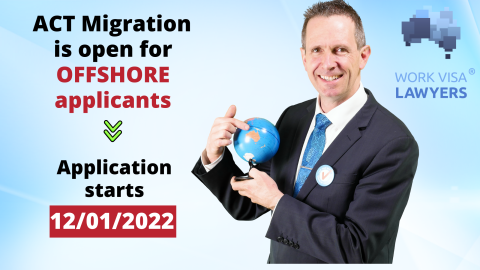 ACT MIGRATION PROGRAM IS OPEN FOR OVERSEAS APPLICANTS (12/01/2022)