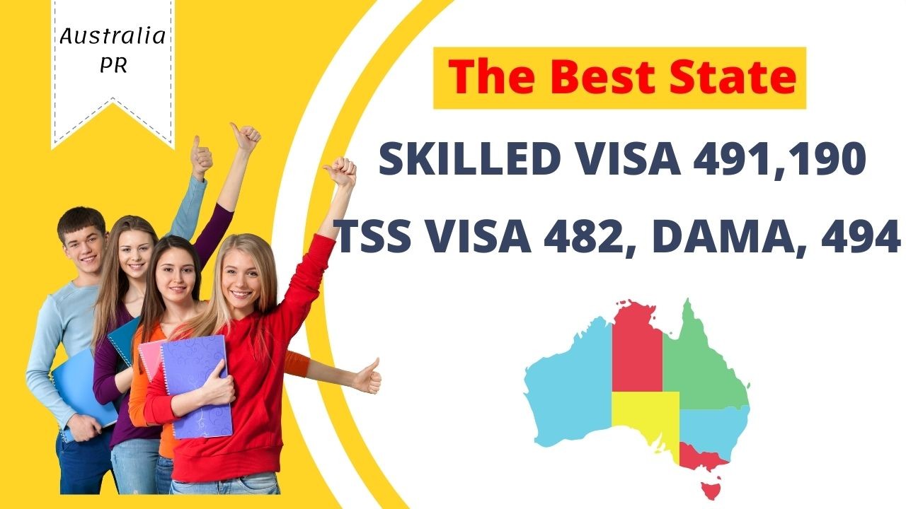 Best State For Skilled Visa (491,190) and Employer Sponsored Visa (494,482,186) 2022