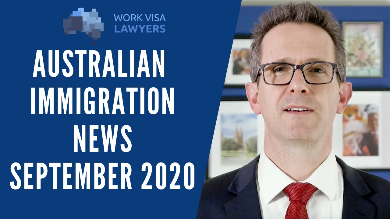 Latest Australian Immigration News - September 2020