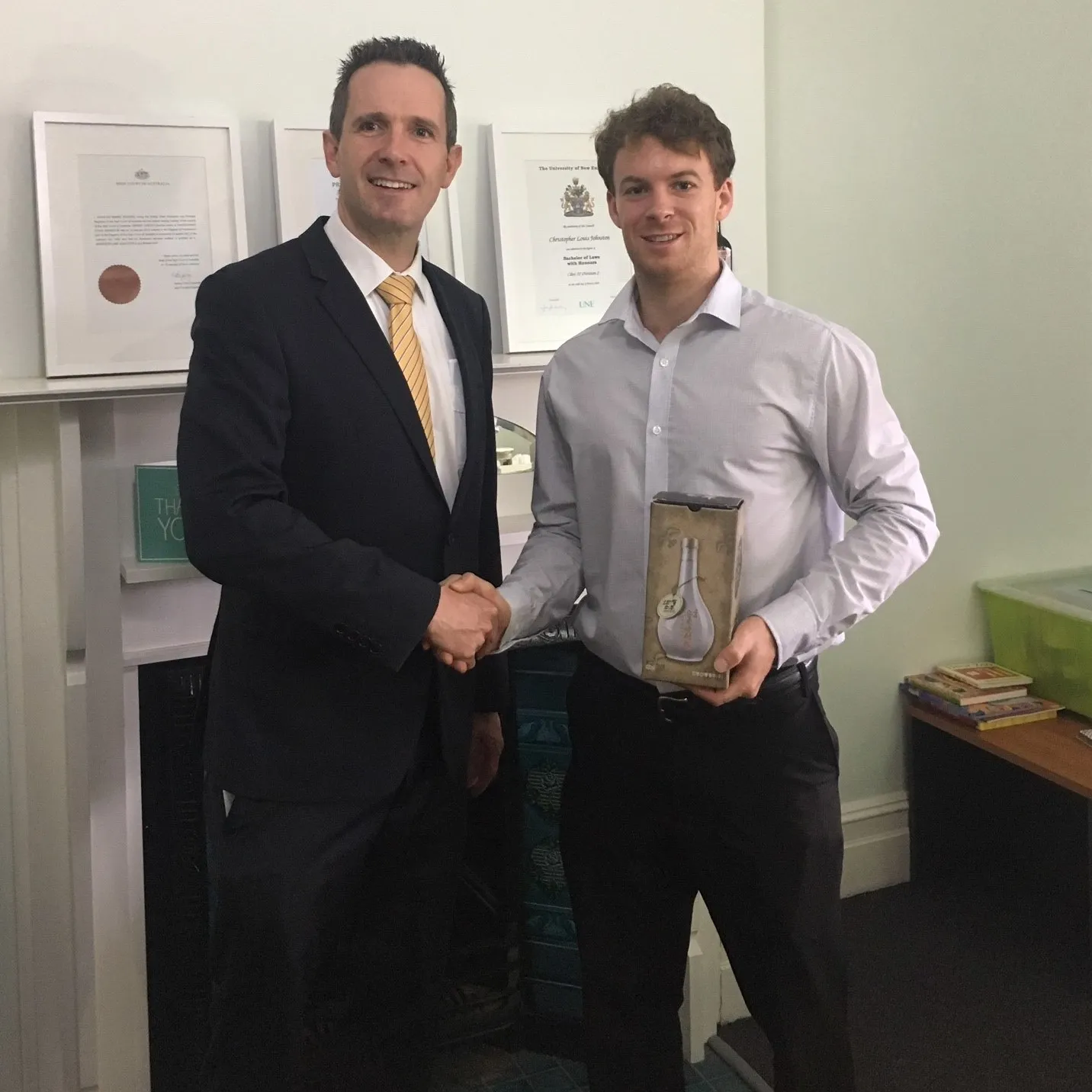 Thank You Connor Deegan – All the Best in Starting Your Legal Career